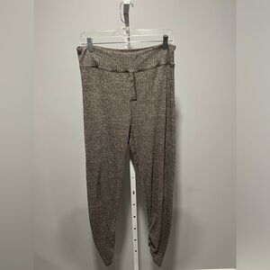 Aerie Gray Relaxed Fit Ribbed Jogger Style Lounge Snap Front Pull On Pants XL